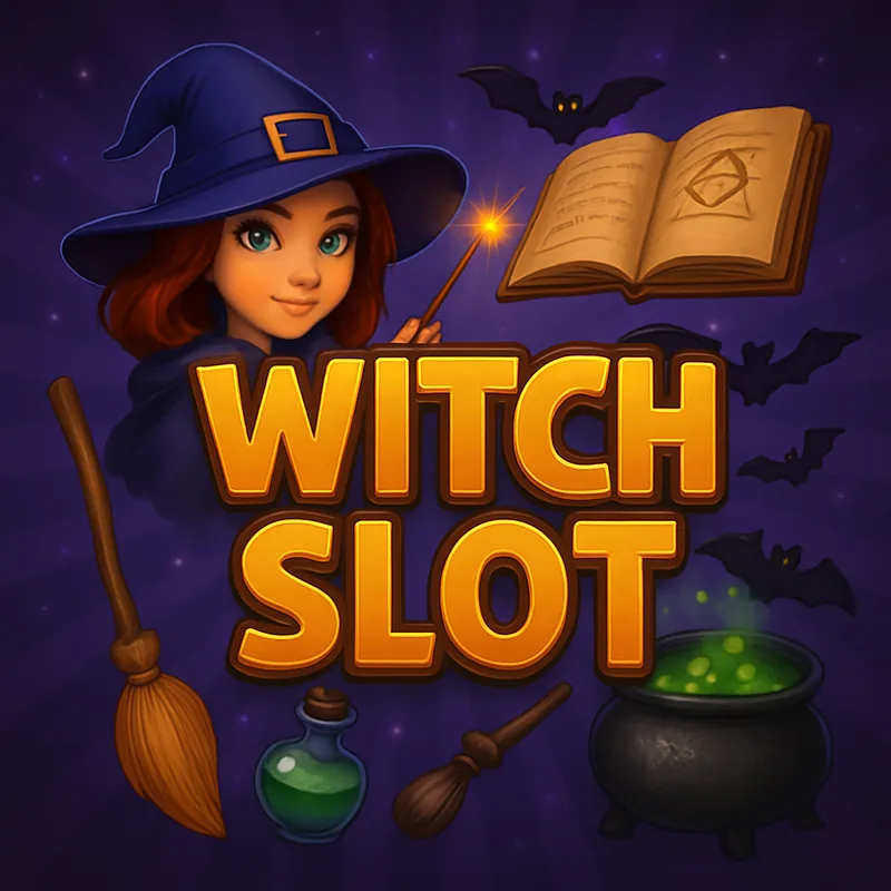 Witch Slot game featuring mystical card symbols on the reels